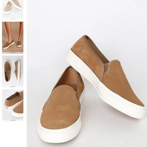 Suede Leather Slip-On Sneakers